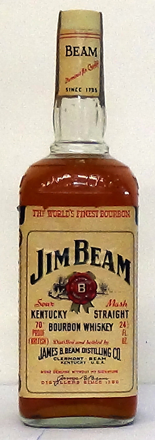 1960s Jim Beam 70 proof 24 fl oz