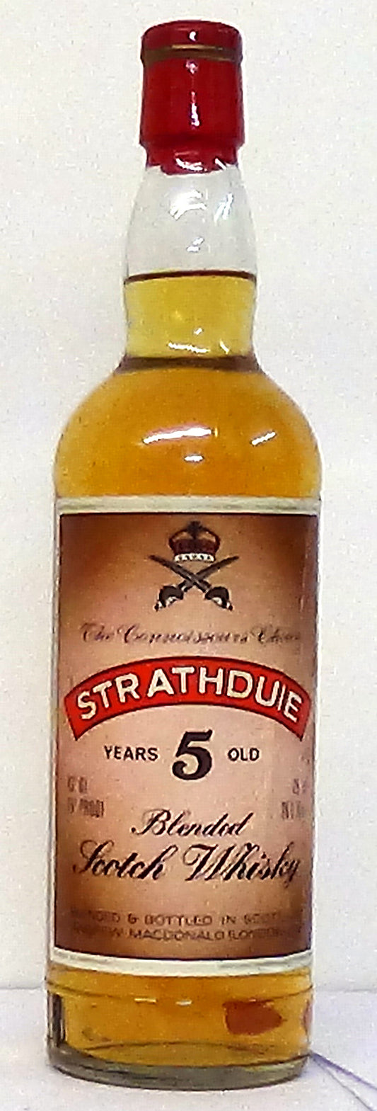 1960s Strathduie 5 Year Old Blended Scotch Connoisseurs Choice 26 2/3 Fl Oz