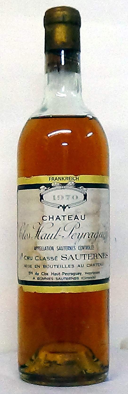 1970 Clos Haut-Peyraguey 1er Grand Cru Classé Sauterne