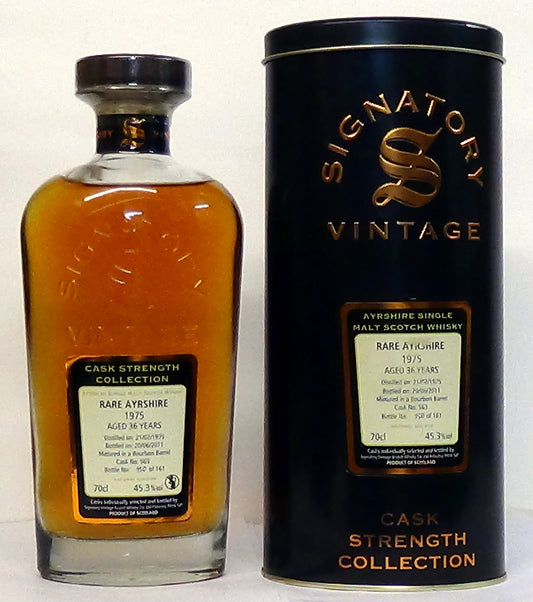 1975 Rare Aryshire 36 Year Old Signatory Vintage Cask Strength Collection 45.3% vol