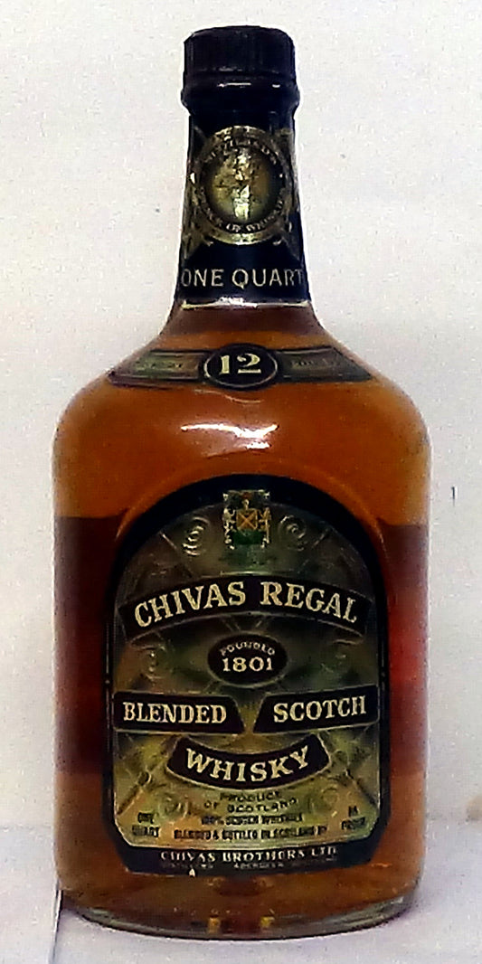 1980s Chivas Regal 12 one quart 86 proof US Strength