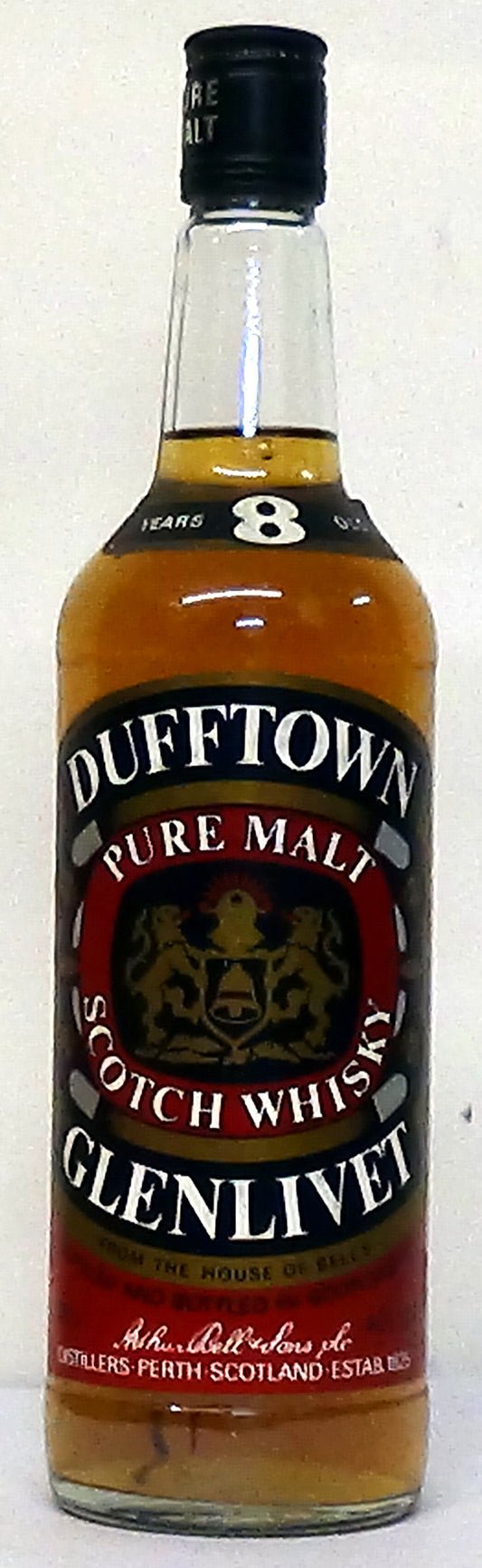 1980s Dufftown Glenlivet Pure Malt 8 Year Old