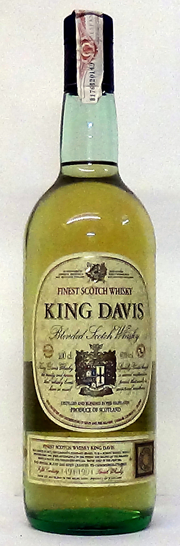 1980s King Davis 3 Year Old Blended Scotch Whisky 1 Litre