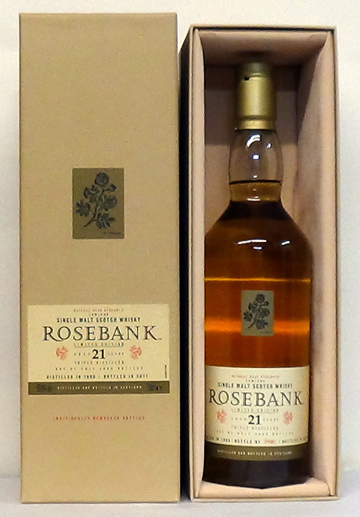 1990 Rosebank Limited Edition 21 Year OldNatural cask Strength 53.8% vol