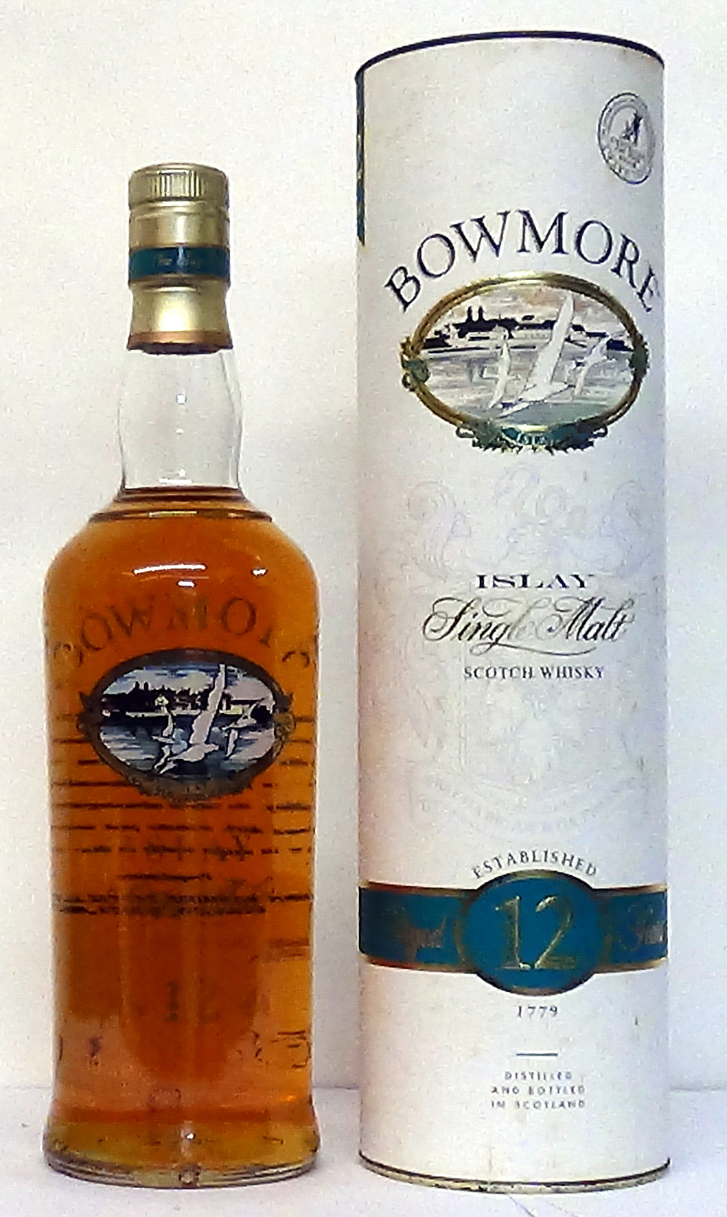 1990s Bowmore 12 Year Old, Screen Printed Label 40% Abv