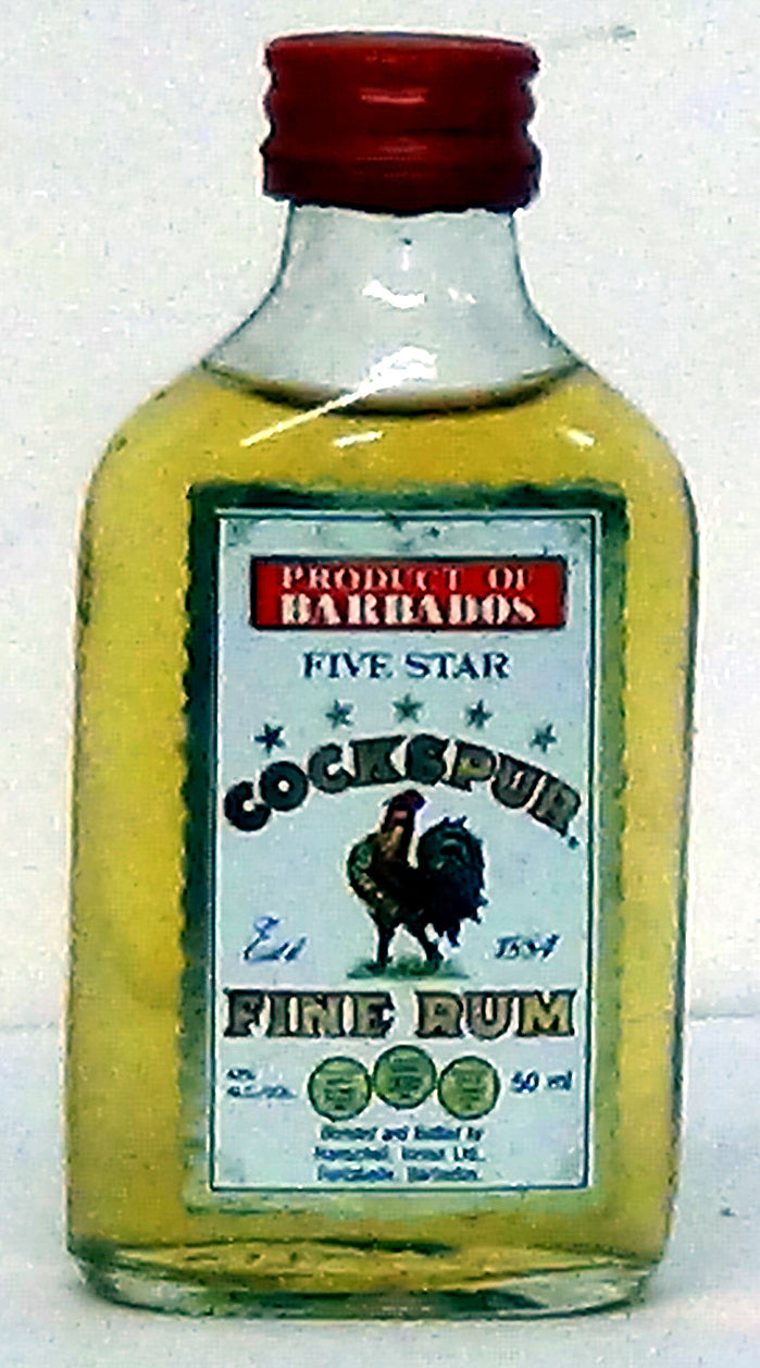 1990s Cockspur five star Fine Rum Barbados 5cl