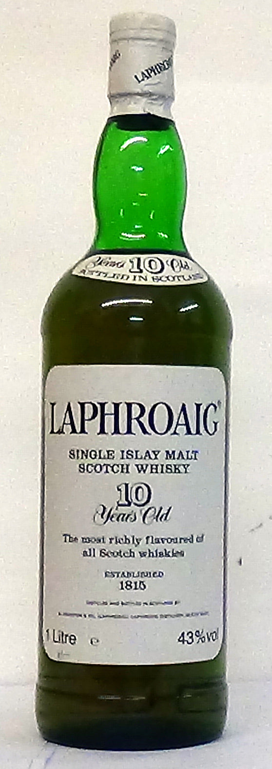 1990s Laphroaig 10 Year Old Pre Royal Warrant Scotch Whisky 75cl 40% ABV