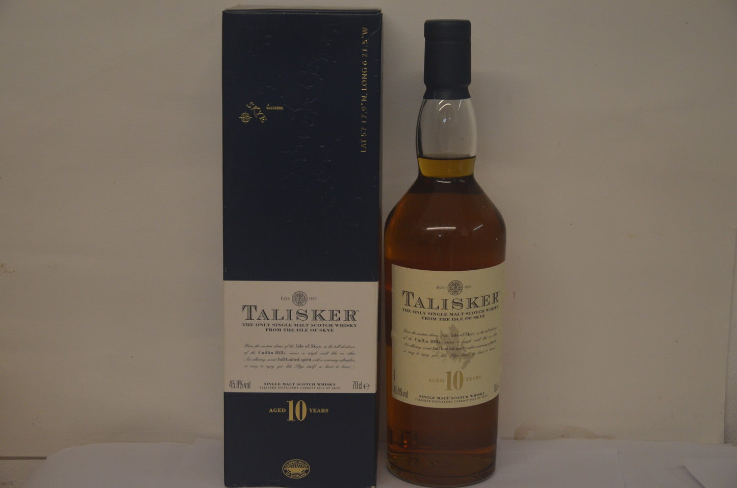 Talisker 10 year old  (45.8%, OB, +/- 2011)