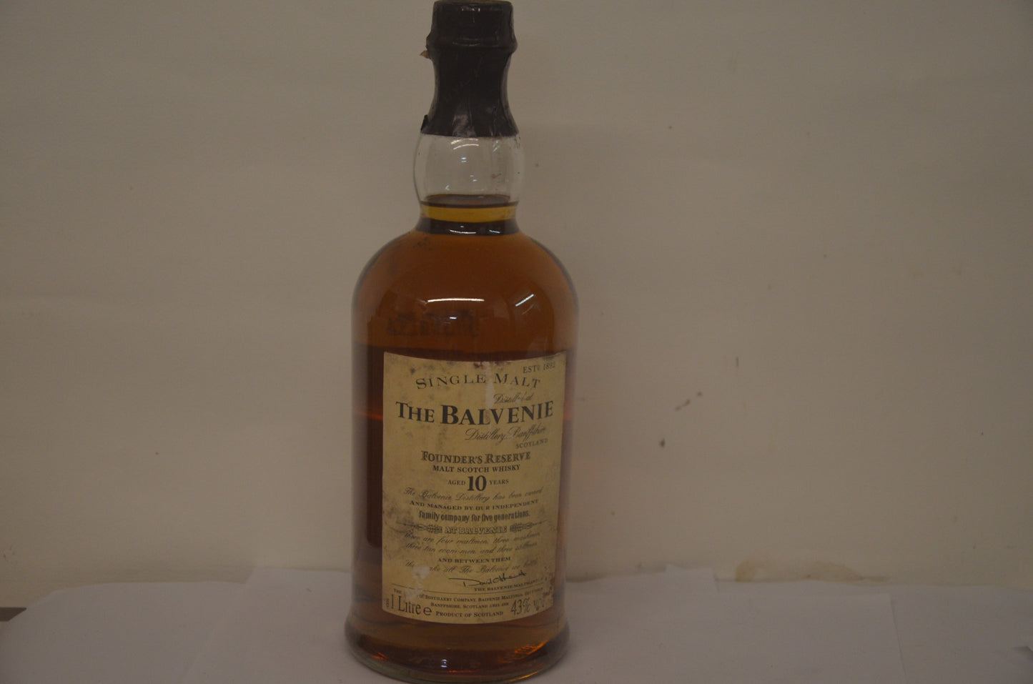 Balvenie Founder's Reserve 10 Year Old 1 Litre 43% 2000s Bottling