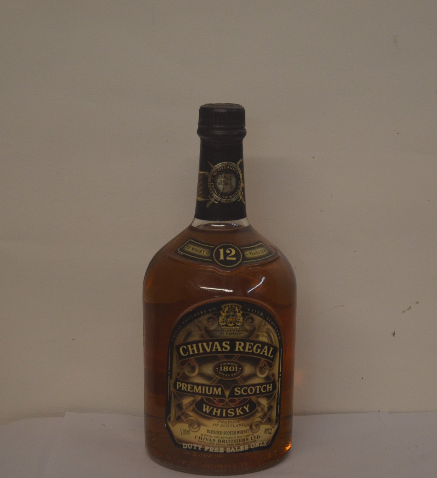 1980s Chivas Regal 12 Year Old Duty Free 1 Litre