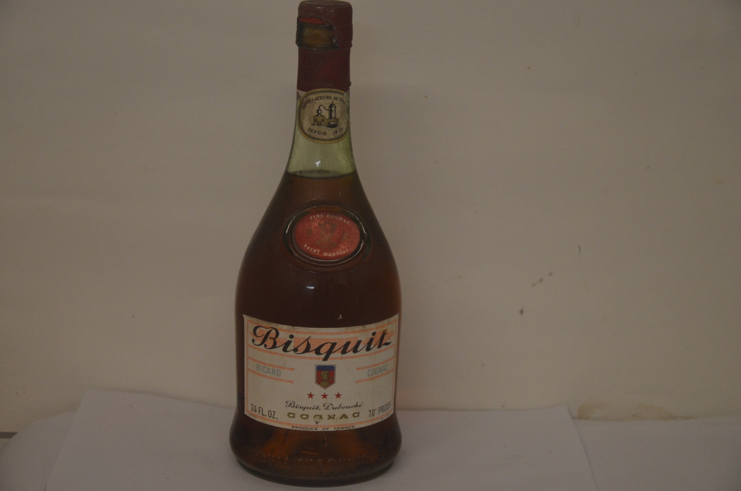 1960s Bisquit Fine Cognac Saint Martial 3 star