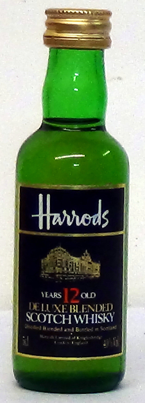 Harrods 12 Year Old deluxe scotch whisky 5cl