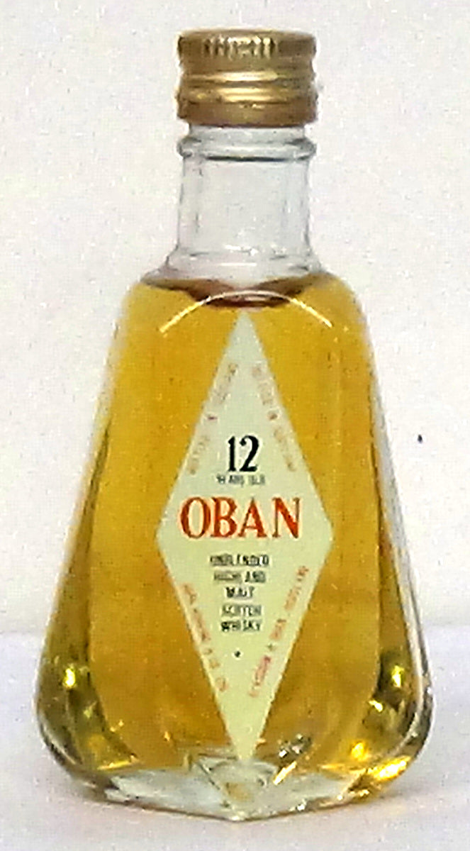 Oban 12 yo pear shape decanter bottle 1970s