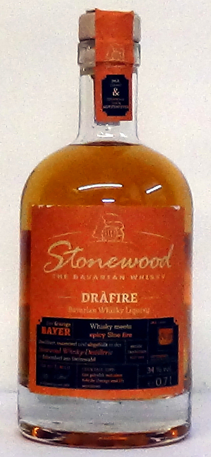 Stonewood Drafire Whisky & Spicy Sloe Fire Liqueur 34% Abv