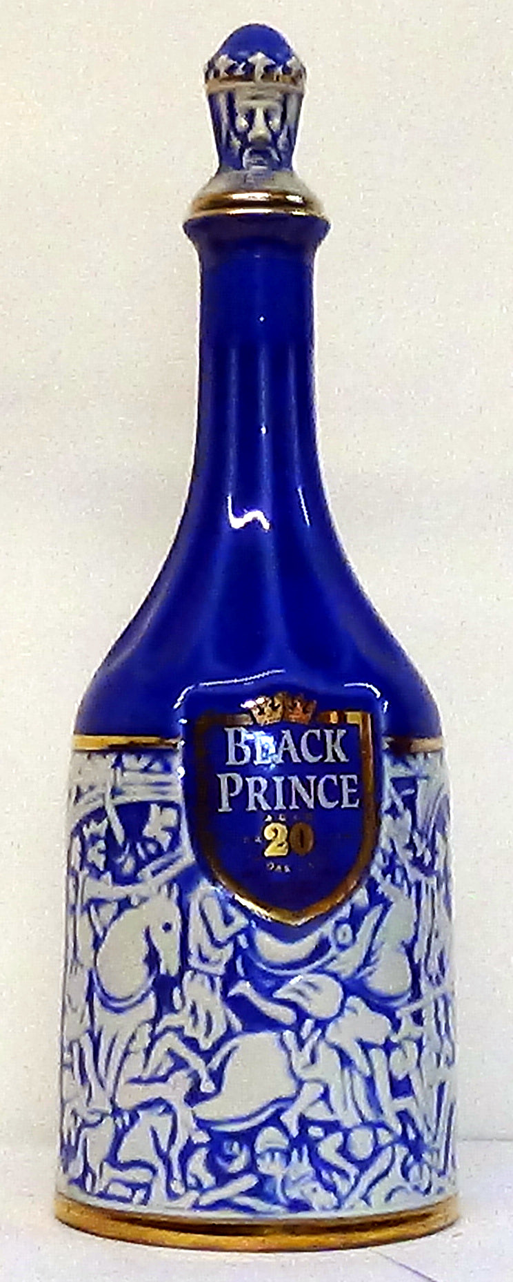 The Black Prince 20 Year Old in Ceramic Bottle blue