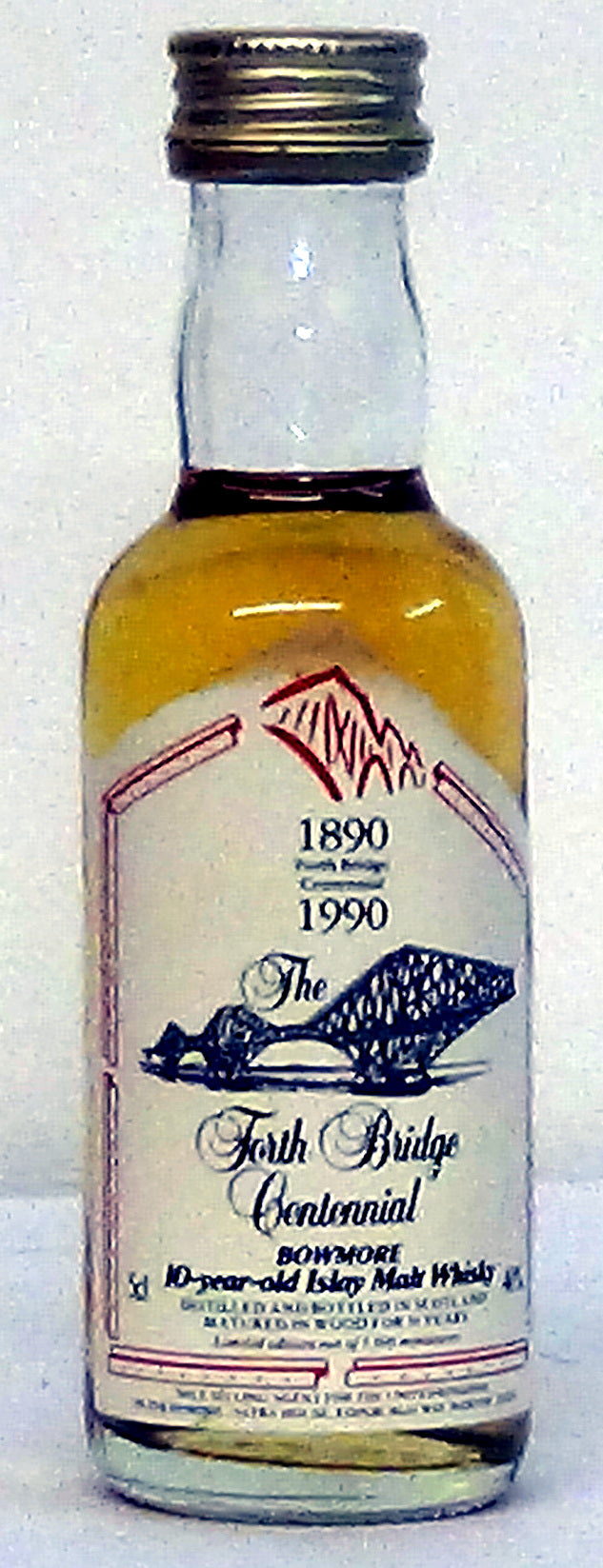 The Forth Bridge Centennial 1890 - 1990 Bowmore 10 Year Old 5cl £30