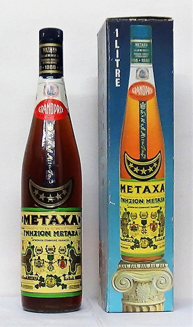 Metaxa 5 Star Bottled 1988 - Golden Centenary 1 Litre - Spirits & Liqu