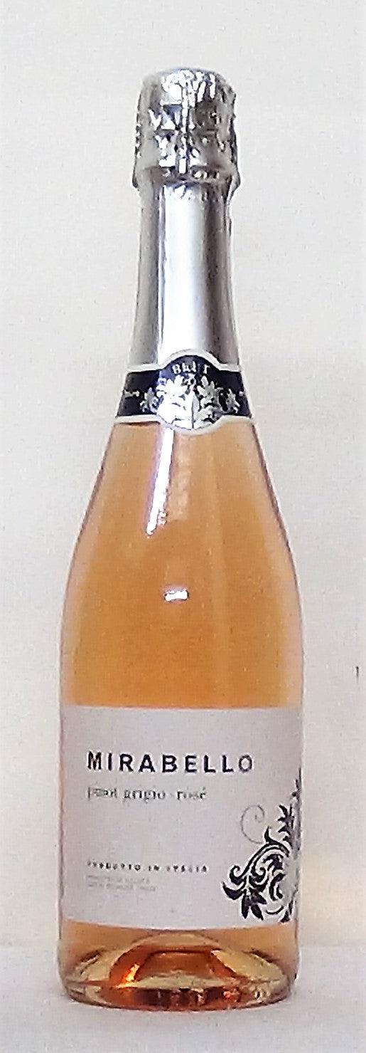 NV Mirabello Rose Spumante Brut 95% Pinot Grigio / 5% Brachetto Italy 