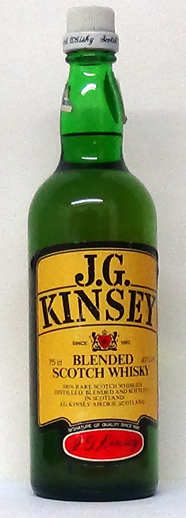 1980s J G Kinsey Blended Whiskey - M&M Personal Vintners Ltd