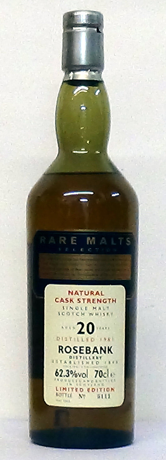 1981 Rosebank 20 Year Old Natural Cask Strength Rare Malts Selection 62.3% Vol