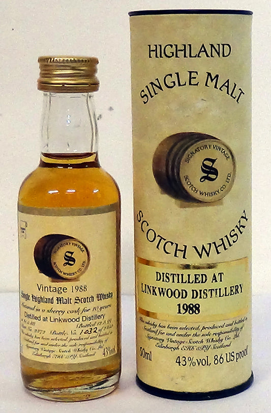 1988 Signatory Linkwood 11 Year Old 5cl