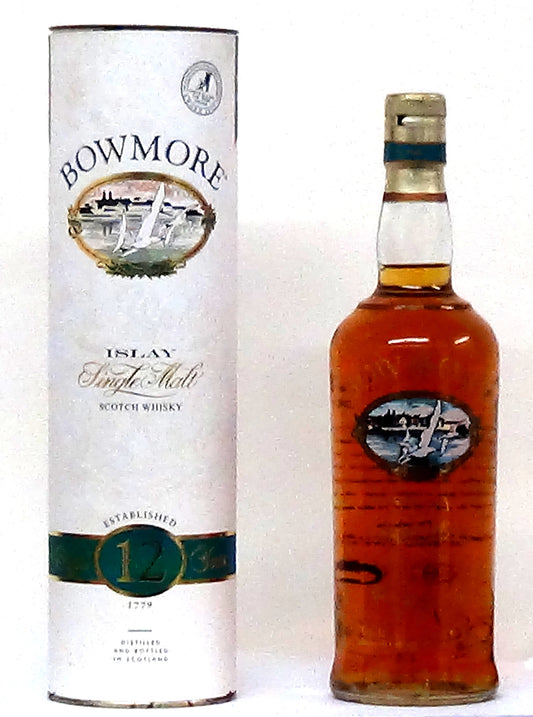 Bowmore 12 Year Old Screen Printed Label - 1990's - Whiskey - M&M Pers