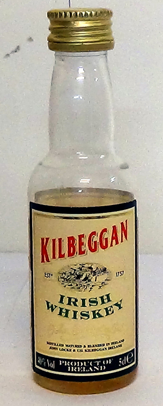 1990s Kilbeggan John Locke & Co Label irish Whisky3cl