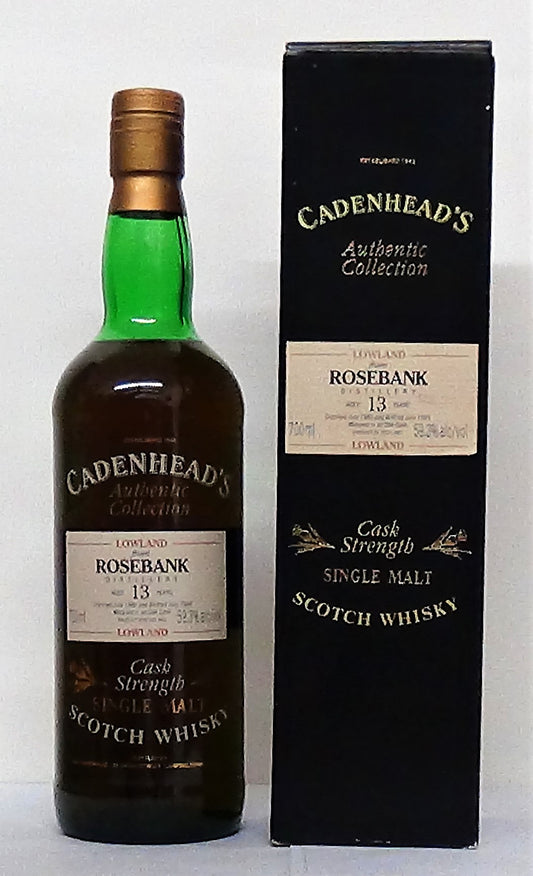 1980 Rosebank 13 Year Old 59.3% Abv Lowland Cadenhead’s Authentic Coll