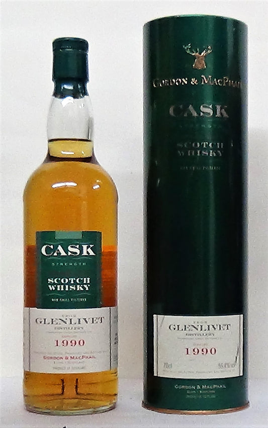 1990 Glenlivet Cask Strength 15 Year Old Lowland Malt Gordon & Macphai