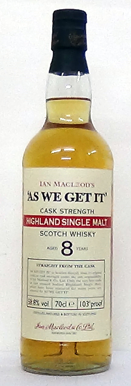 As We Get It 8 yo 'Highland Single Malt' (58.1%, Ian Macleod, +/-2005)