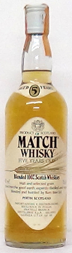 Burn Brae Ltd Match Whisky 5 Year Old 1970’s - Whiskey - M&M Personal 