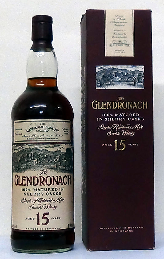 Glendronach 15 yo (40%, OB, US, 100% matured in sherry casks, +/-1995)