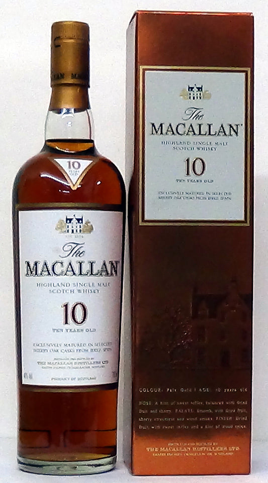 Macallan 10 Year Old Sherry Oak Highland Single Malt - Scottish Whiske