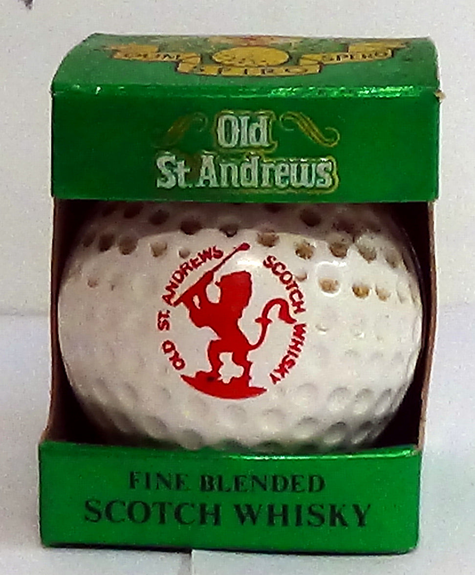 Old St. Andrews Scotch Whisky Golf Ball Decanter 8 Year Old 5cl