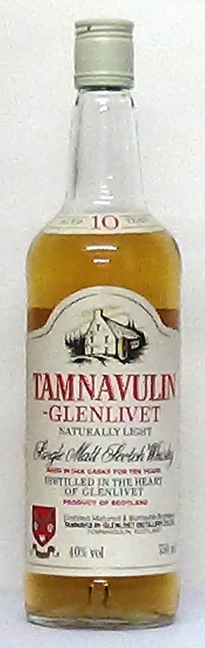 1980s Tamnavulin Glenlivet 10 Year Old Speyside - Scottish Whiskey - W